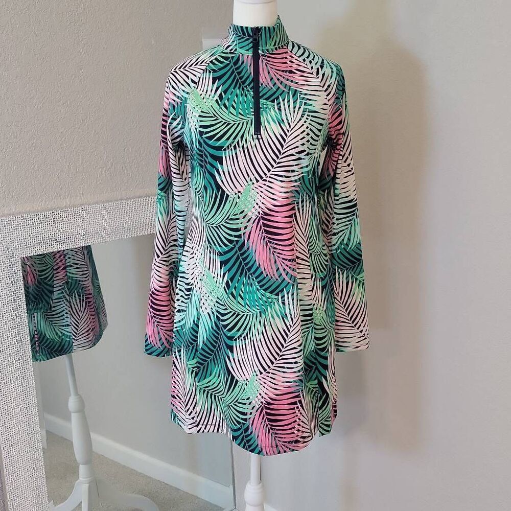 Tommy Bahama Golf Dress With  Shorts Long Sleeves Tropical S